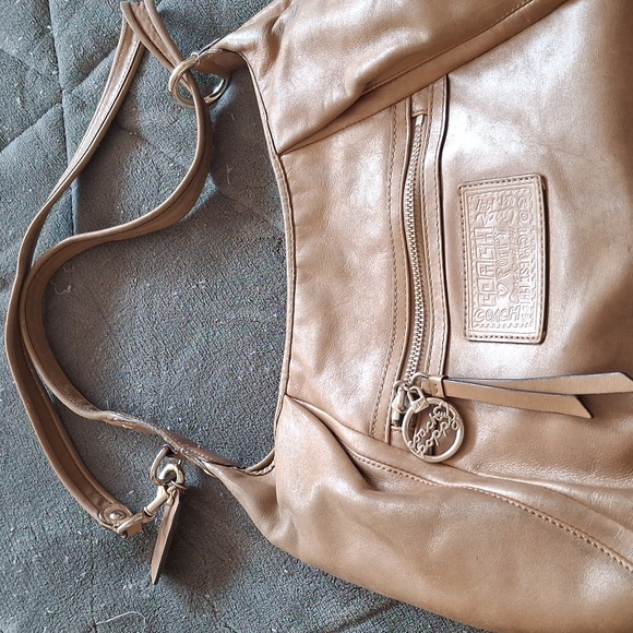 Coach Poppy Tan Leather Shoulder Bag - Picture 13 of 13